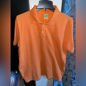 Vintage Hollister California Polo Shirt Men's XL Orange Short Sleeve Y2K